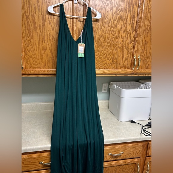 Boden Green NWT Dress with V-Neck, waist tie, and pockets - Picture 4 of 4